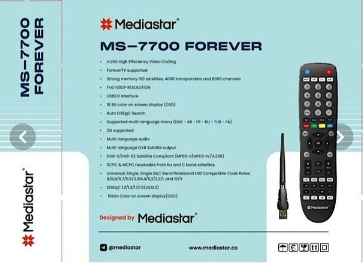 گیرنده دیجیتال مدیا استار مدل MS-7700 FOREVER ورژن ۴