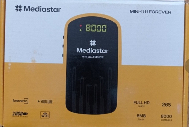 گیرنده مینی مدیا استار فوراور ۱۱۱۱ با ساپورت کدک H265(دارای۱۵ماه اکانت فوراور) - مینی فوراور1111